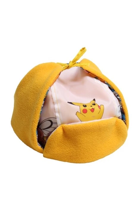Шапка-ушанка Винтер на флисе детская, с полной запечаткой "Pokemon"#1