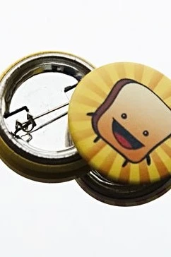 Купить значок закатной диаметр 25 мм, с принтом "Smile"