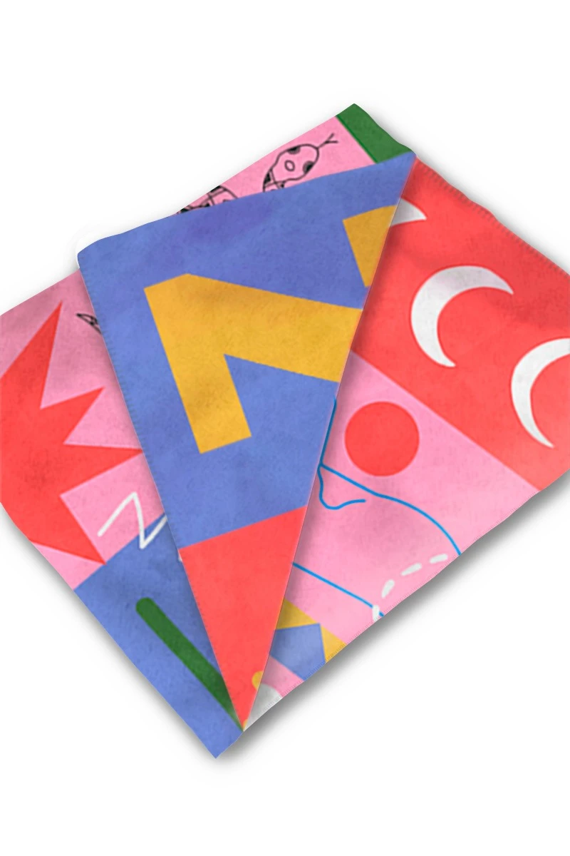 Плед Палитра флисовый 120х150 см (двухсторонний), с принтом "Kate"#1