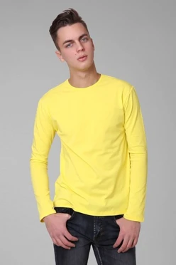 Купить лимонный лонгслив Атлетик Плюс унисекс