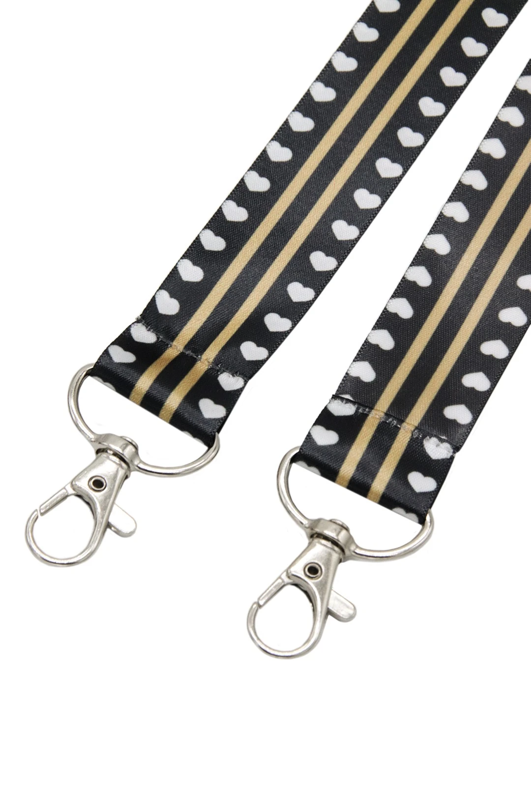 Лента для бейджа атлас люкс ширина 2,5 см, с двумя карабинами, с печатью#4