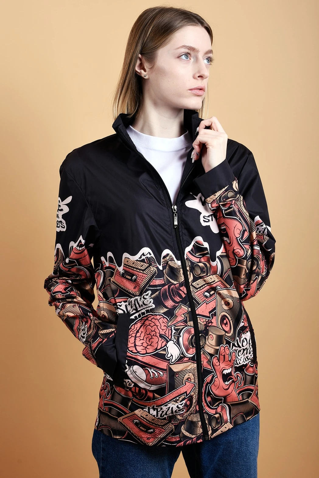 Ветровка Дилан унисекс с полной запечаткой "Streets"#1