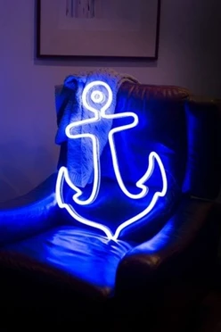 Светильник дизайнерский неоновый "Якорь"
