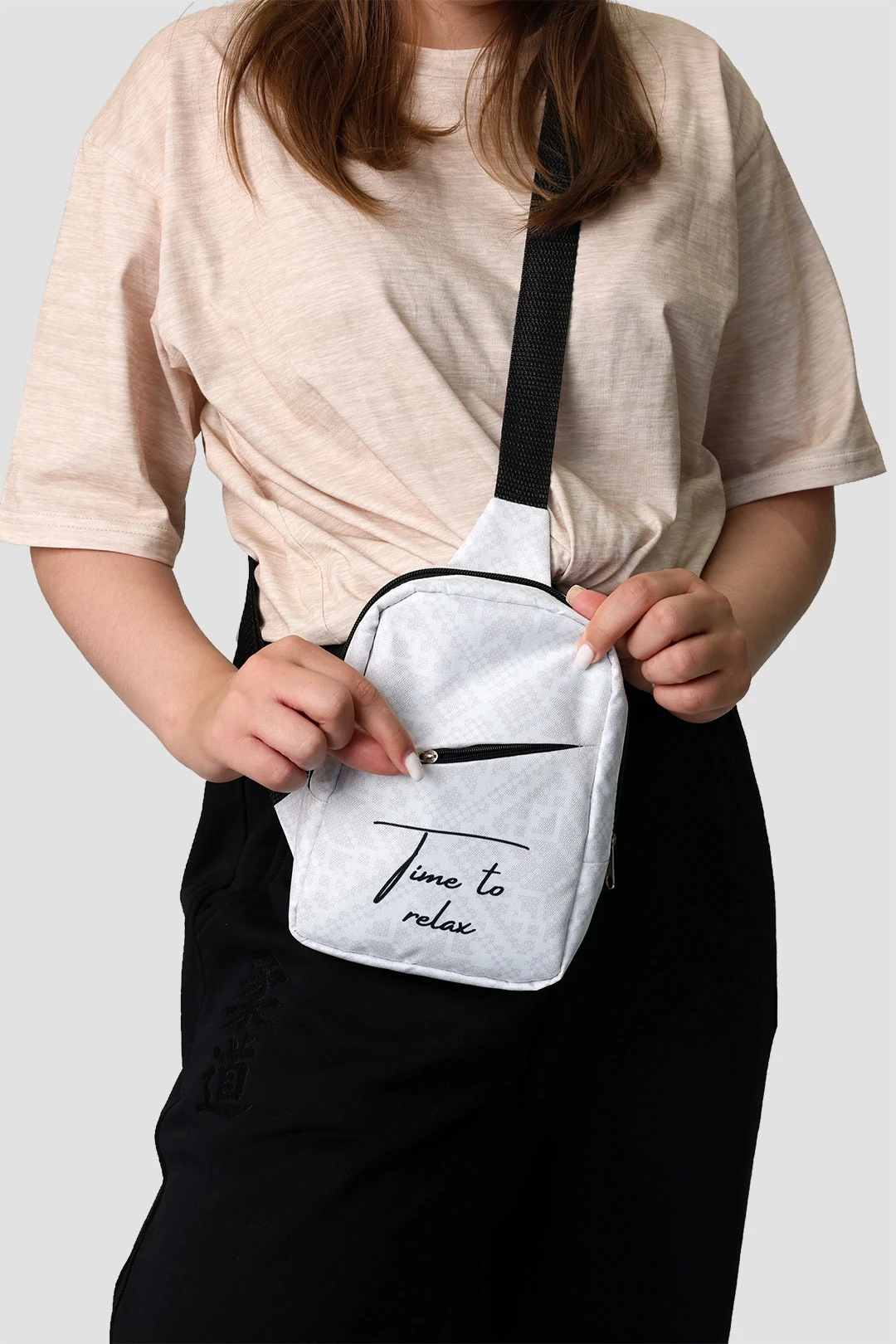 Сумка Стрейт кросс-боди, с принтом "Time to relax"#2 Сумка Стрейт кросс-боди, с принтом "Time to relax"#2