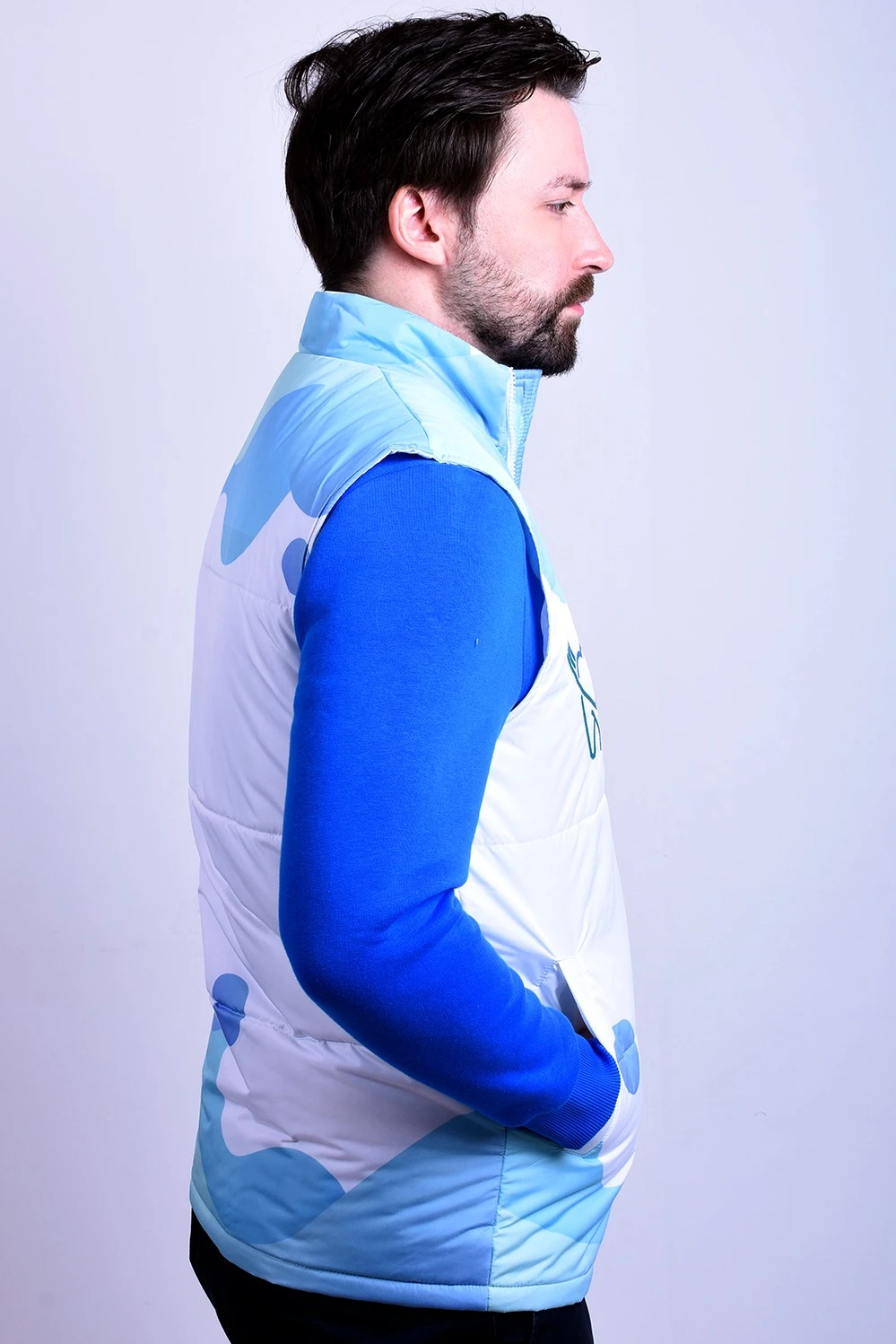 Жилет Портер на синтепоне со стежкой унисекс, с полной запечаткой "Aris"#2 Жилет Портер на синтепоне со стежкой унисекс, с полной запечаткой "Aris"#2