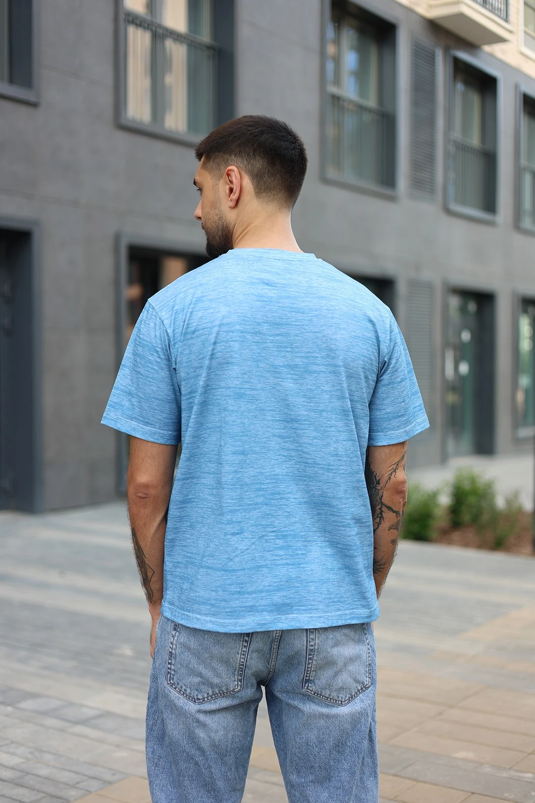 Футболка Теренс оверсайз унисекс из кулирки хб с полной запечаткой "Interference"#3