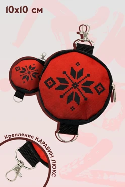 Купить съёмный круглый карман 10х10х1,5 см, с полной запечаткой