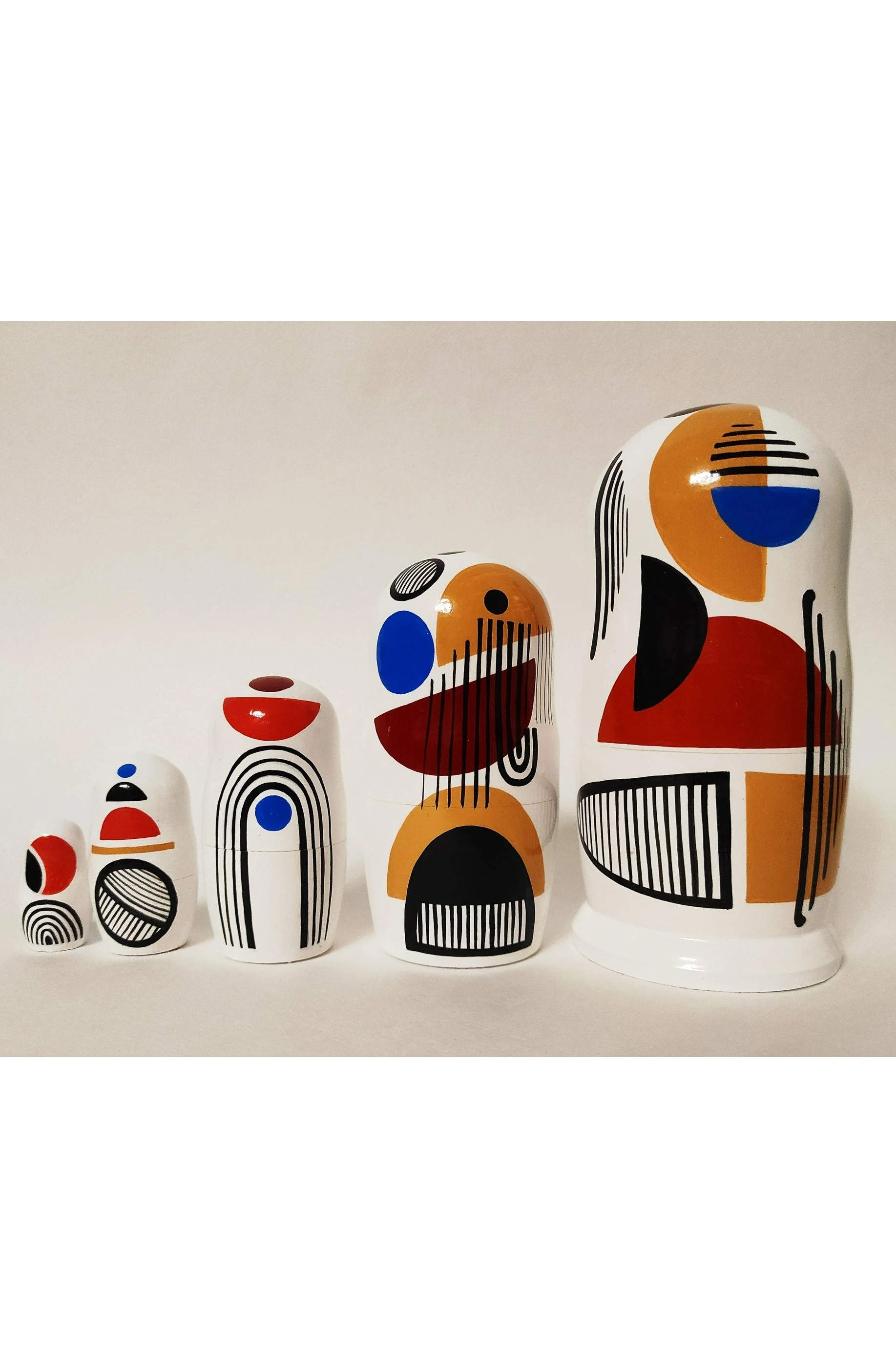 Матрешка "Нордик", глянцевая, средняя, 5 шт#2 Матрешка "Нордик", глянцевая, средняя, 5 шт#2