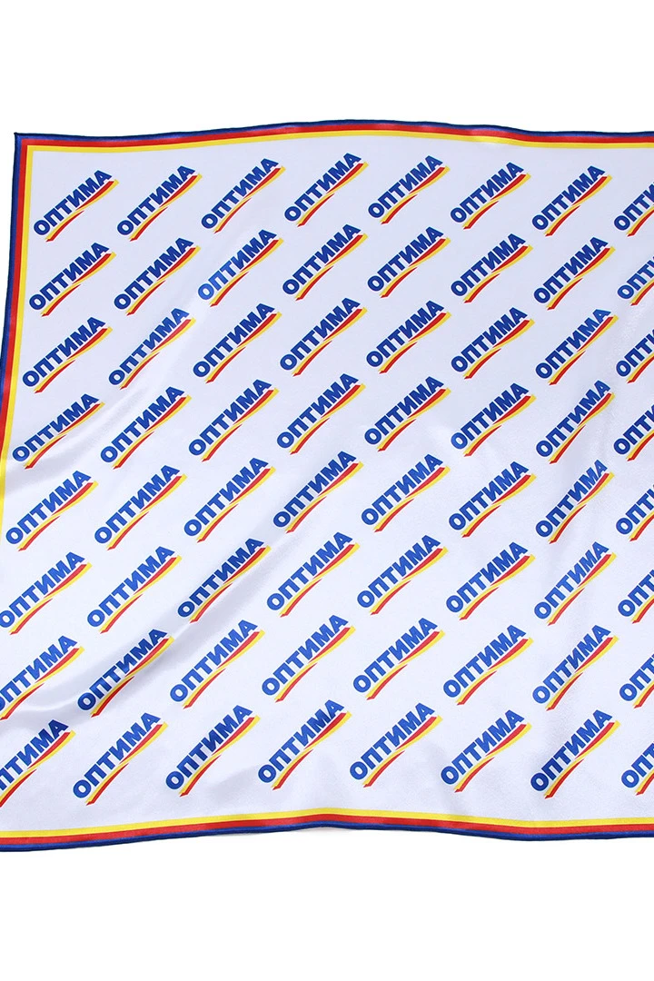 Платок Шанель 60х60 см, с полной запечаткой "OPTIMA"#1 Платок Шанель 60х60 см, с полной запечаткой "OPTIMA"#1