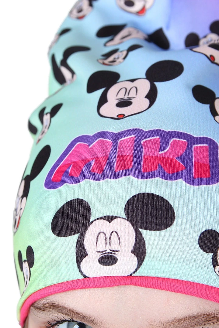 Шапка Сноу двухслойная детская, с полной запечаткой "MIKI"#5