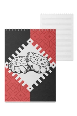 Купить блокнот фирменный А5 на пружине (40 листов) с принтом "Perepechi"