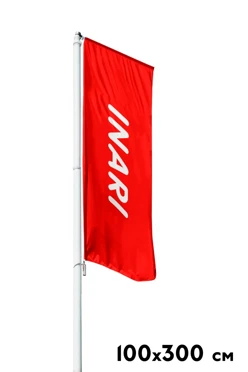 Купить флаг с логотипом фирменный 100х300 см