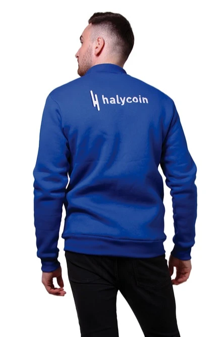 Купить синюю толстовку Томас унисекс "Halycoin" Купить синюю толстовку Томас унисекс "Halycoin"