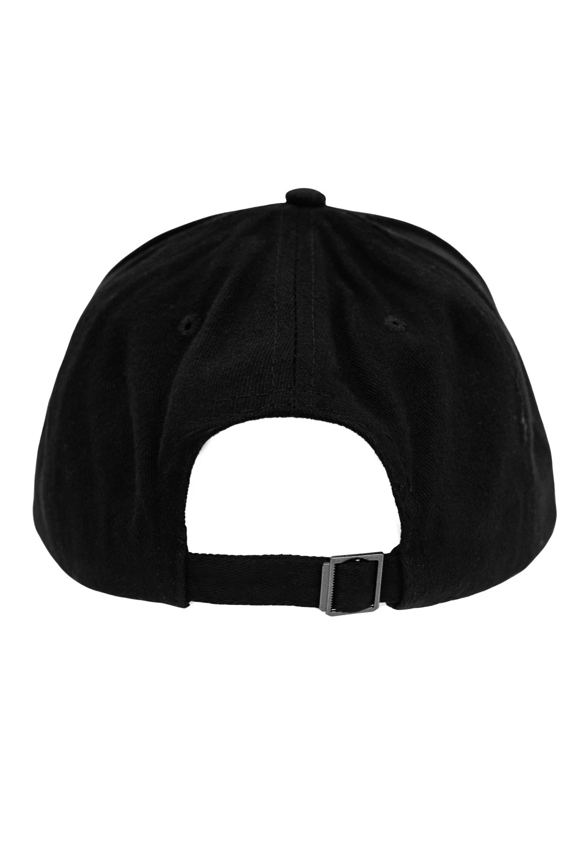 Бейсболка Брент шестиклинка взрослая, однотонная черная (хлопок)#1