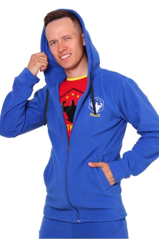 Толстовка Харисон флисовая с капюшоном унисекс, однотонная#8