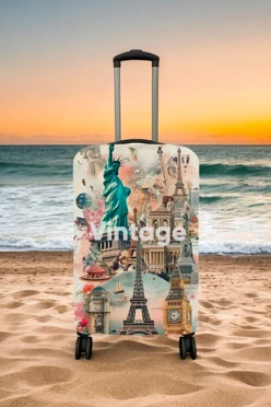 Купить чехол для чемодана (L) с принтом "Vintage"