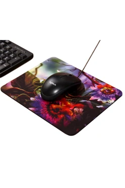 Купить коврик для мыши прямоугольный с нанесением "Цветы"