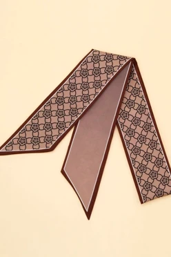 Купить шарф-платок Твилли двухслойный 7х130 см, с полной запечаткой "Luxury"