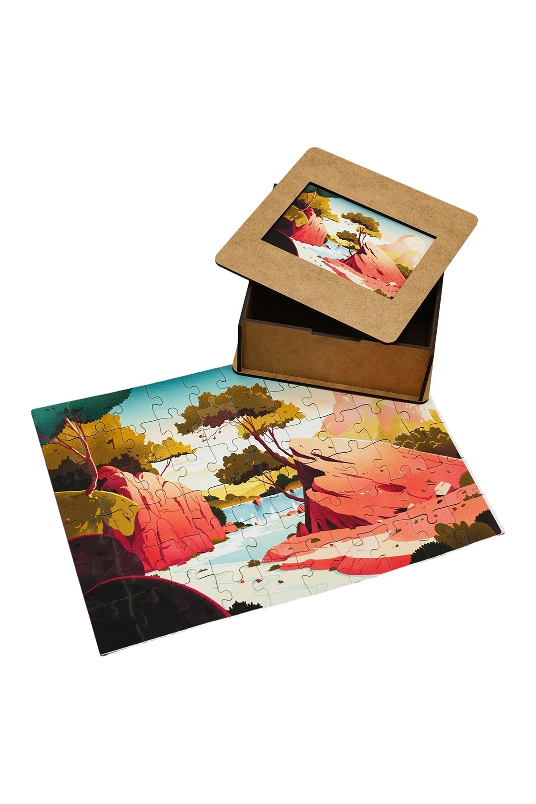 Купить пазл деревянный с нанесением, А4 (60 элементов)