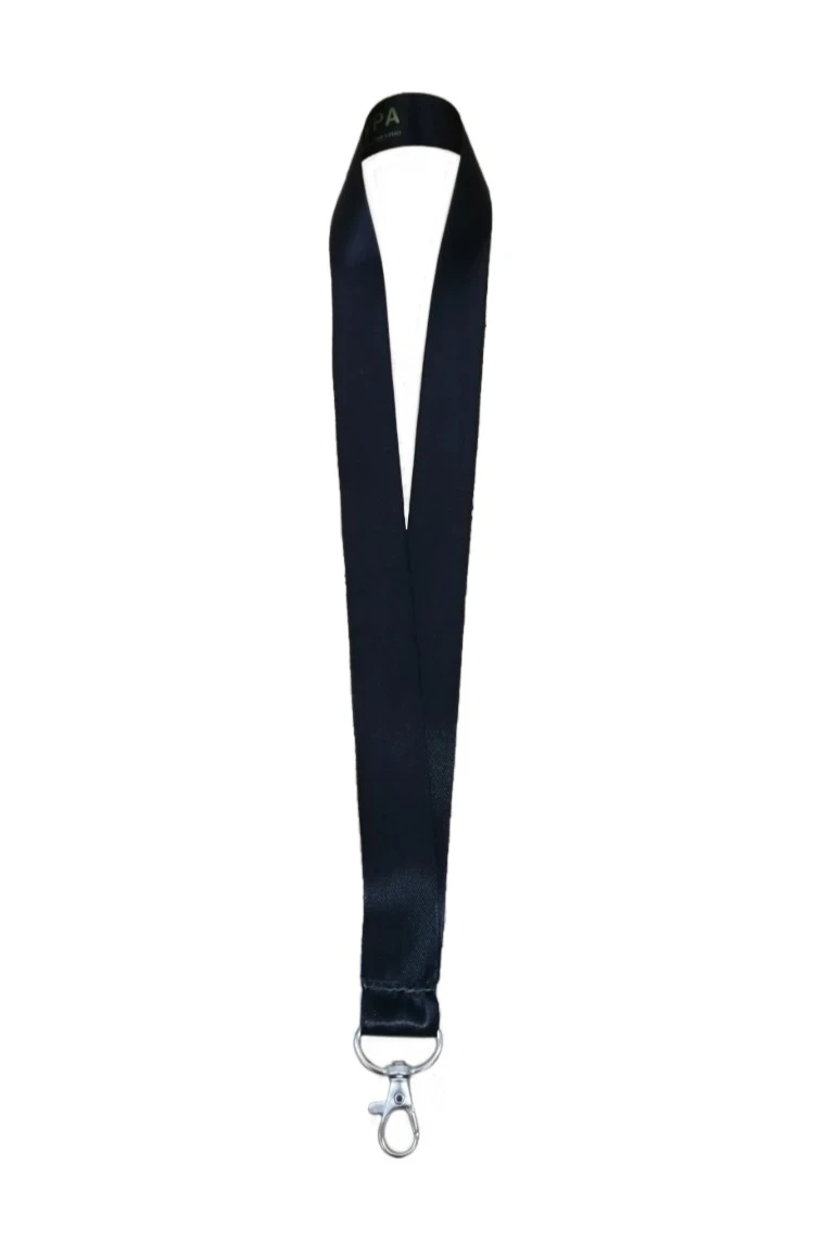 Лента для бейджа атлас ширина 2,5 см, с карабином-люкс, с печатью "Quadrature"#2