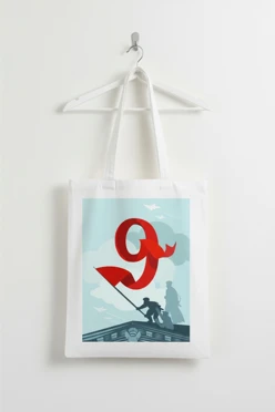 Купить сумку Румми из канваса 25х35, с принтом "9 May"