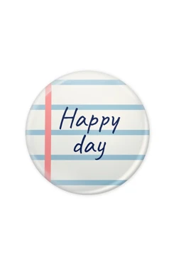 Купить значок закатной диаметр 37 мм, с принтом "Happy day"