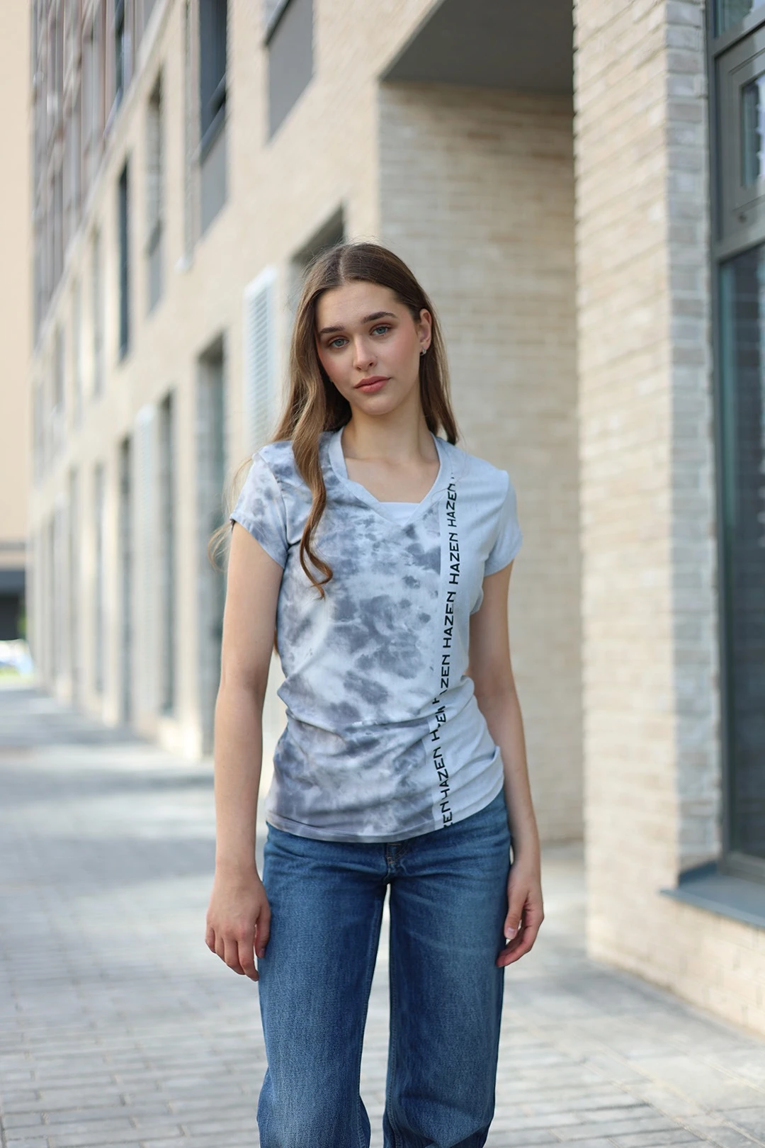 Футболка Нолан женская с полной запечаткой "Hazen"#1