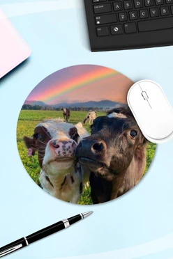 Купить коврик для мыши круглый с принтом "Calves"