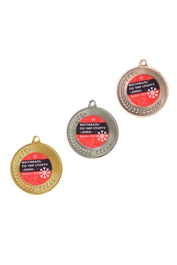Медаль металлическая ИК4001 40мм с шильдом 25мм#1