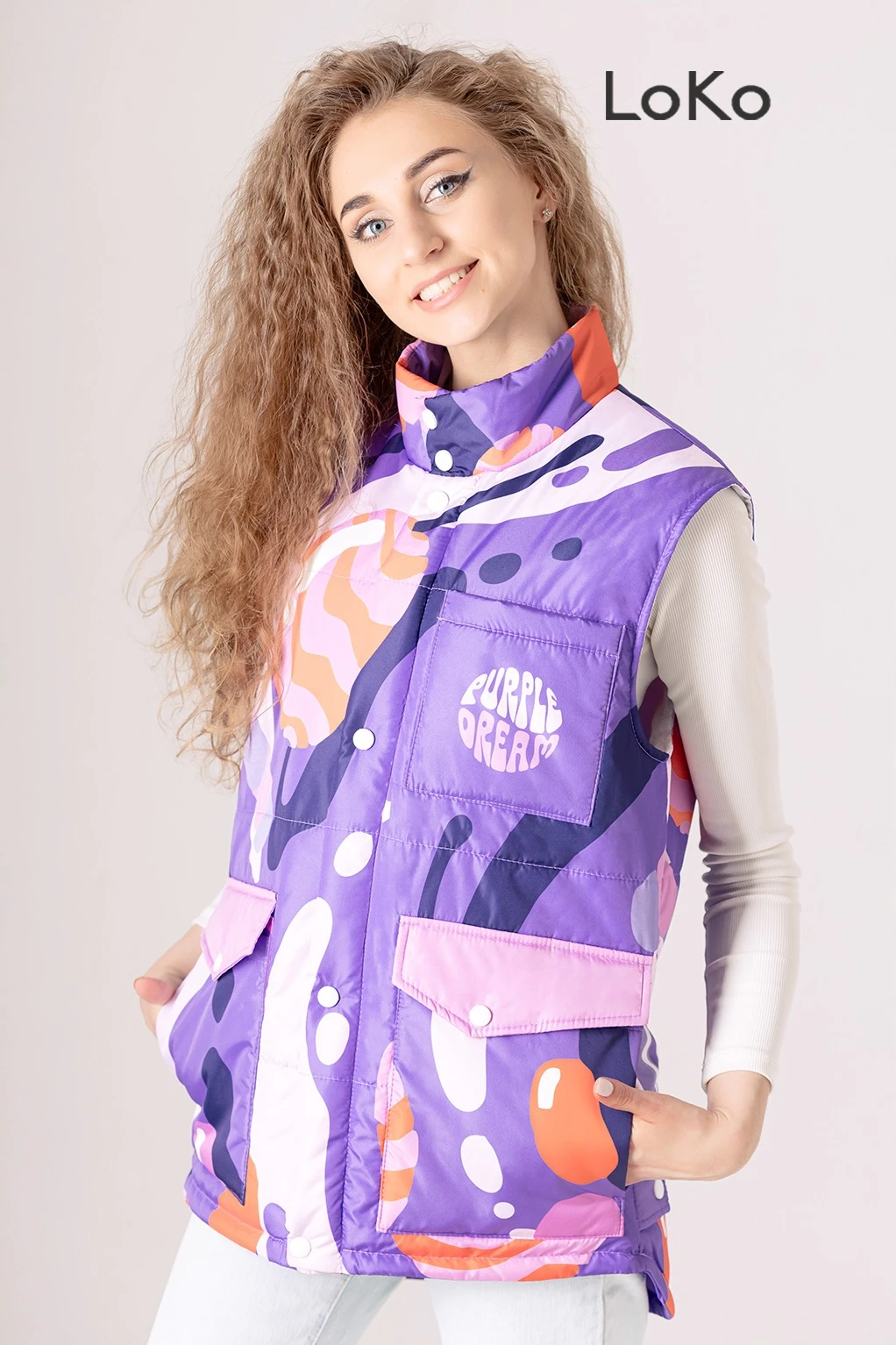 Жилет Хайк на синтепоне унисекс, с полной запечаткой#5