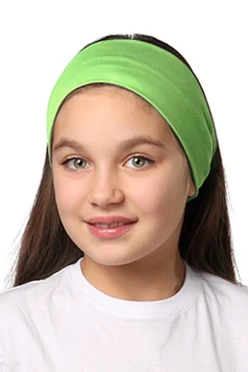 Купить повязку детскую однотонную салатовую