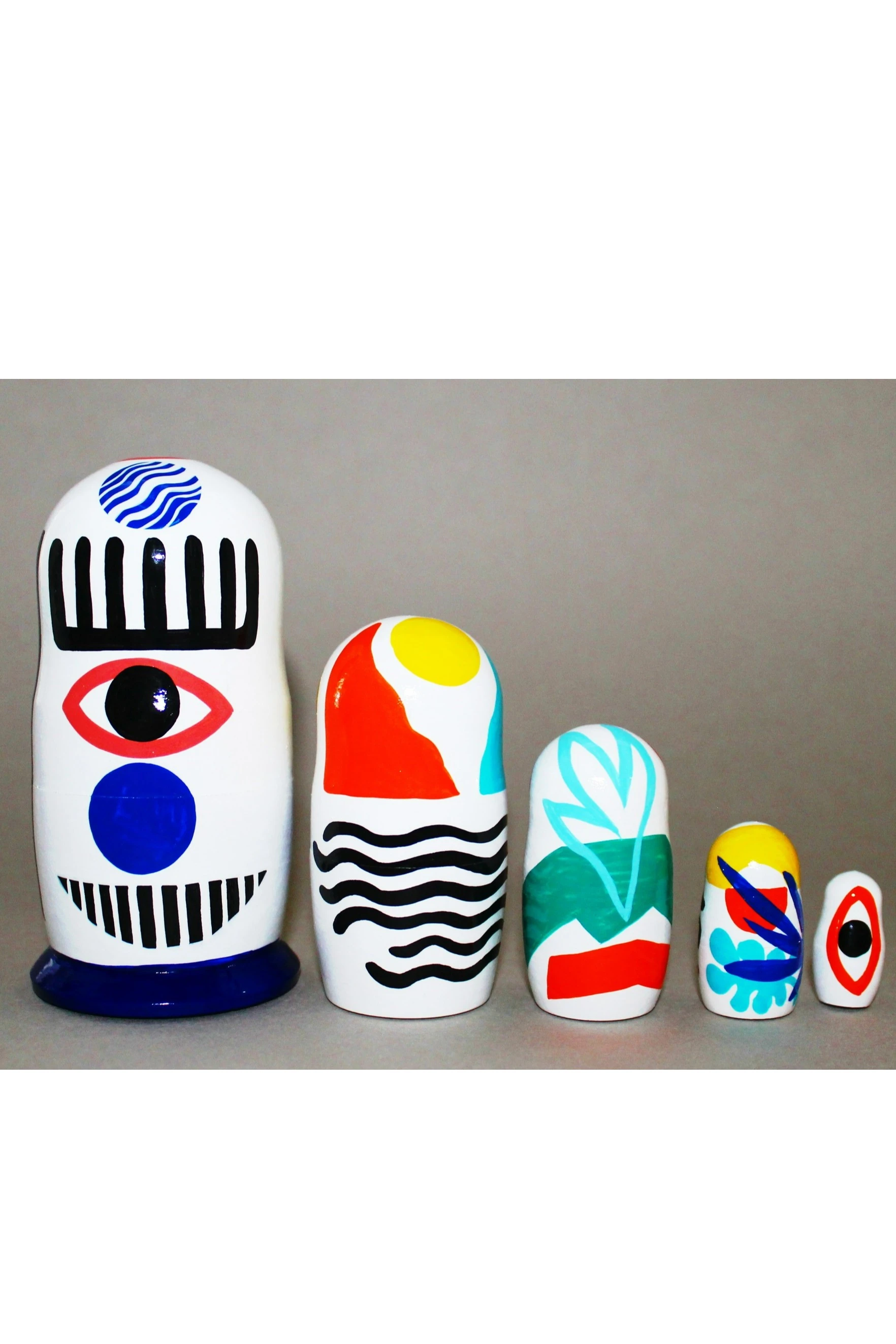 Матрешка "Глаз", глянцевая, средняя, 5 шт#1
