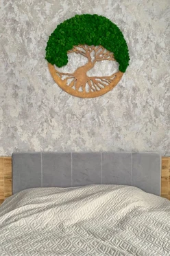 Панно 45х45 см Дерево жизни со мхом#1