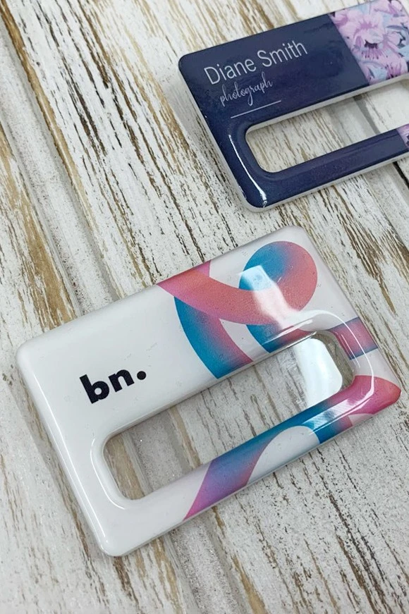 Бейдж из акрила с заливкой смолой 47х73 мм "Bn"#2