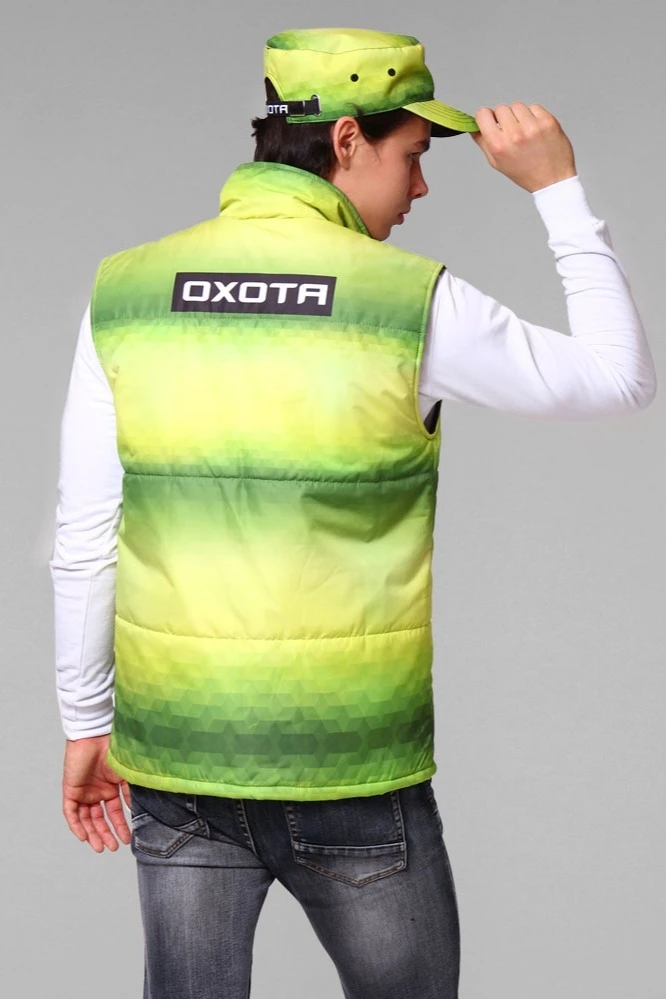 Жилет Портер на синтепоне со стежкой унисекс, с полной запечаткой "Hunt"#1 Жилет Портер на синтепоне со стежкой унисекс, с полной запечаткой "Hunt"#1