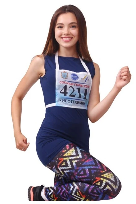 Стартовый номер на грудь 20х20 см, с полной запечаткой#1