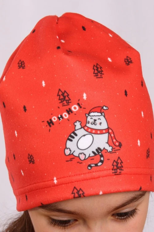 Шапка флисовая детская (однослойная) "Ho Ho Ho!" Шапка флисовая детская (однослойная) "Ho Ho Ho!"