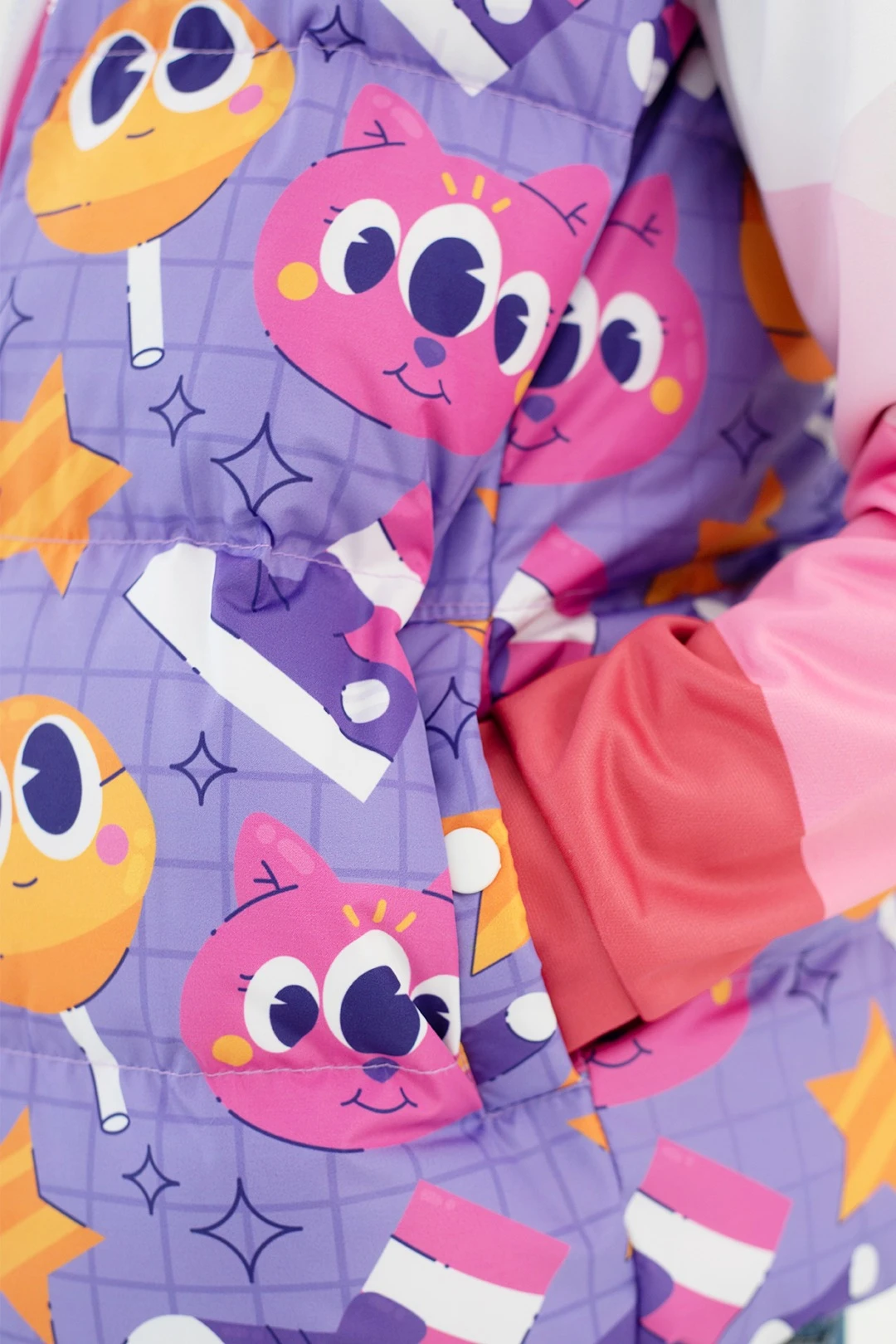 Жилет Морган Лайт с подкладом из лебяжьего пуха детский, с полной запечаткой "Funs"#1