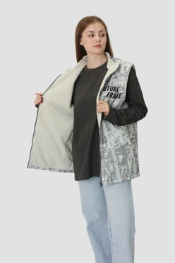 Купить жилет Пилот с подкладом из флиса унисекс, с полной запечаткой "Future Frame"