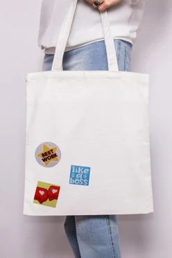 Наклейка-стикер Квадрат 4х4 см с печатью "I like a boss"#2