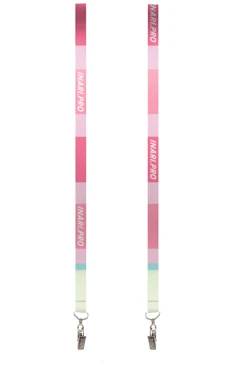 Купить ленту для бейджа блекаут ширина 1,5 см, с клипсой, с печатью "Inari.pro"