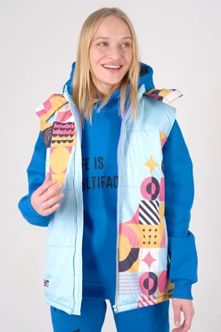 Купить жилет Диего на синтепоне с капюшоном унисекс "Team"