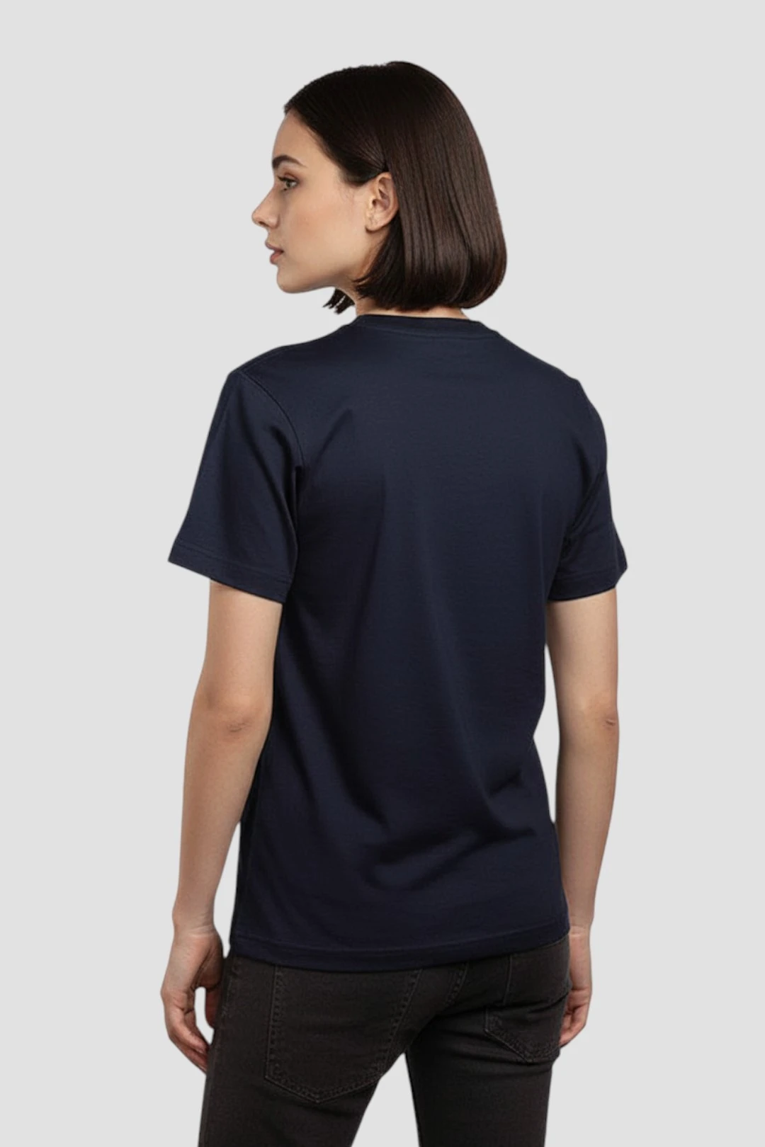 Футболка Ампир унисекс, однотонная черно-синяя (хлопок)#1