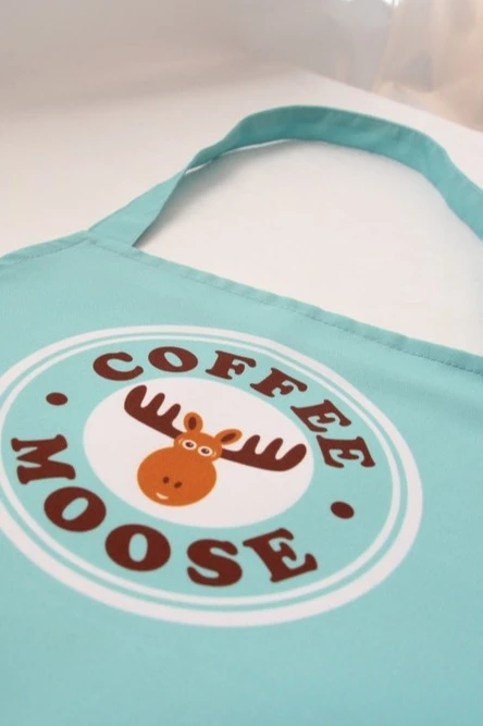 Фартук Капучино из габардина, с полной запечаткой "Coffee Moose"#3