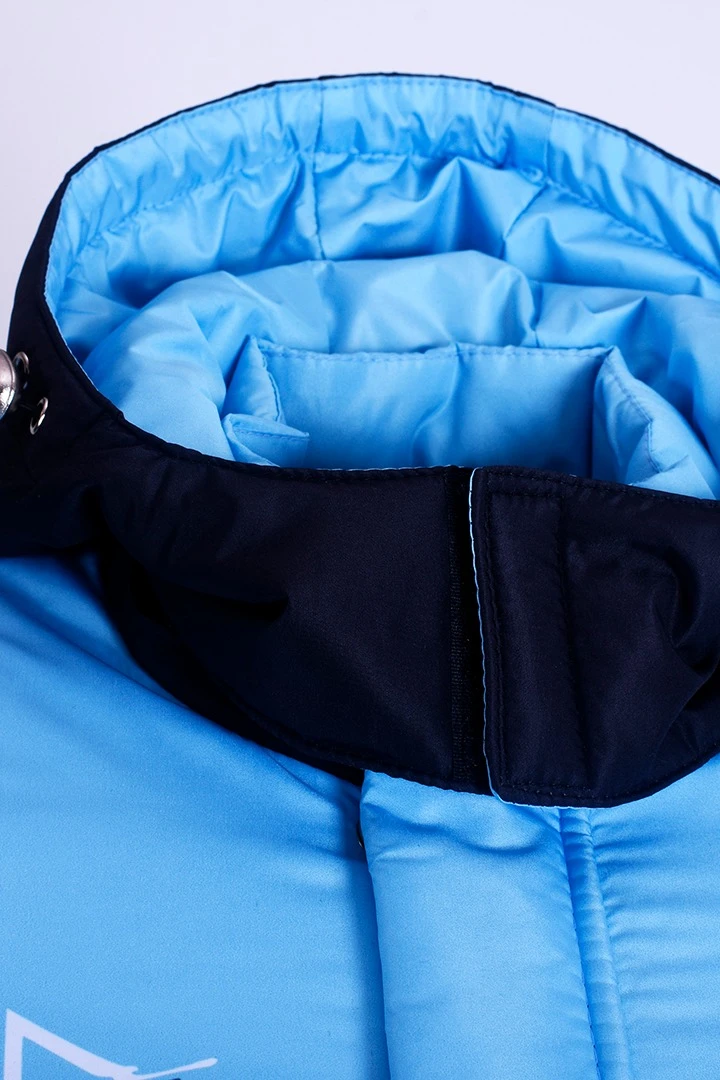 Куртка Винтер с капюшоном на синтепоне унисекс, с полной запечаткой "Outer space"#3