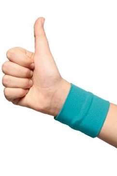 Купить напульсник трикотажный голубой детский 6х6 см