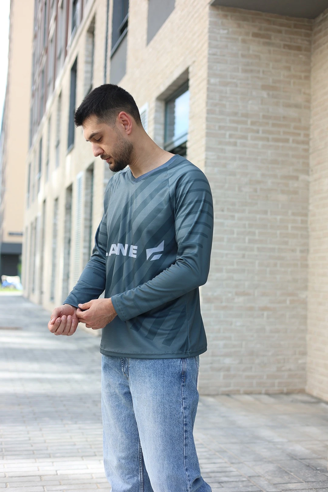 Купить лонгслив Спэйс Плюс унисекс с полной запечаткой "Flame"