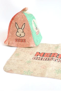 Купить коврик банный с  полной запечаткой "Merry Christmas"