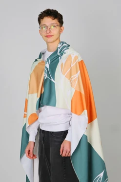 Плед-пончо Полли из футера с полной запечаткой#2