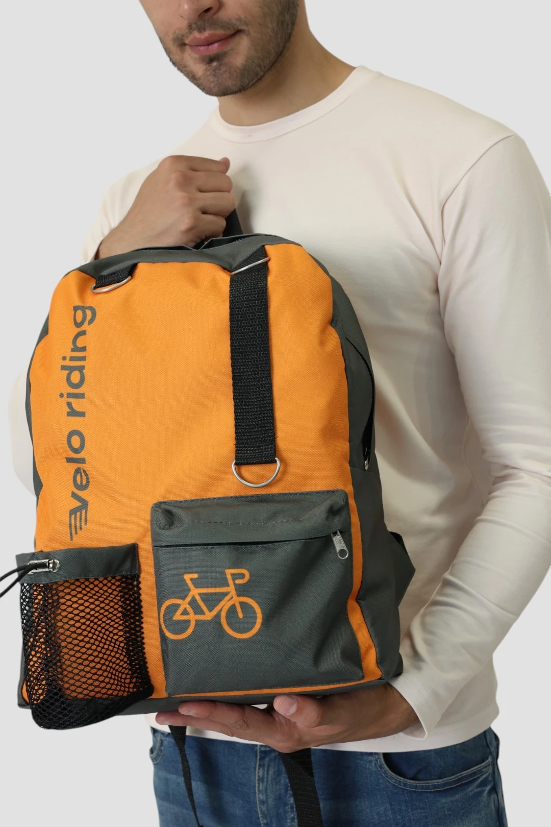 Рюкзак Ринго 30х40х13,5 см, с полной запечаткой "Velo riding"#1 Рюкзак Ринго 30х40х13,5 см, с полной запечаткой "Velo riding"#1